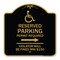 Signmission Modern Isa Connecticut Reserved Parking Permit Required Violators Fin Alum, 18" x 18", BG-1818-23872 A-DES-BG-1818-23872 - alternate 1